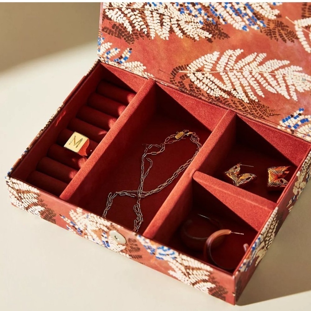 Anthropologie Recycled Paper Jewelry Box NEW